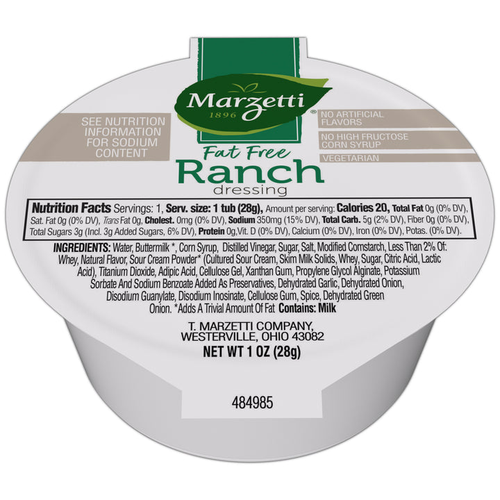 Marzetti Fat Free Ranch Dressing Single Serve-1 oz.-120/Case