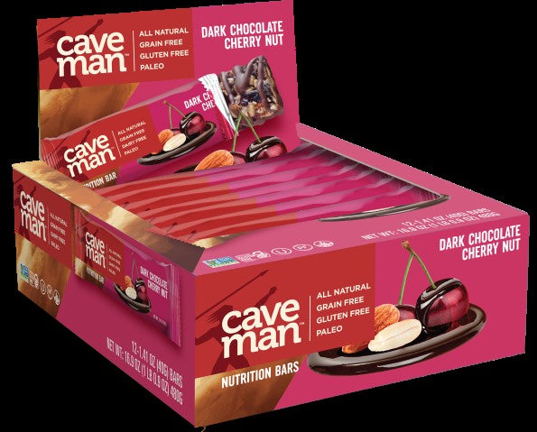 Caveman Dark Chocolate Cherry Nut Bar-1.4 oz.-12/Box-2/Case
