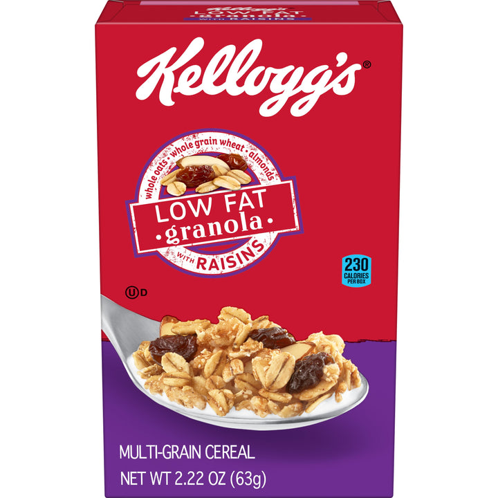 Kellogg's Low Fat Granola With Raisins Multi Grain Cereal-2.22 oz.-70/Case