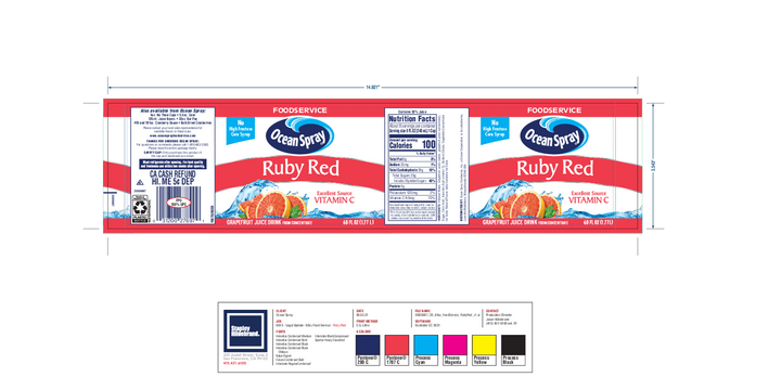 Ocean Spray Ruby Red-Grapefruit Juice-60 fl oz. Bottle-60 fl oz.-8/Case