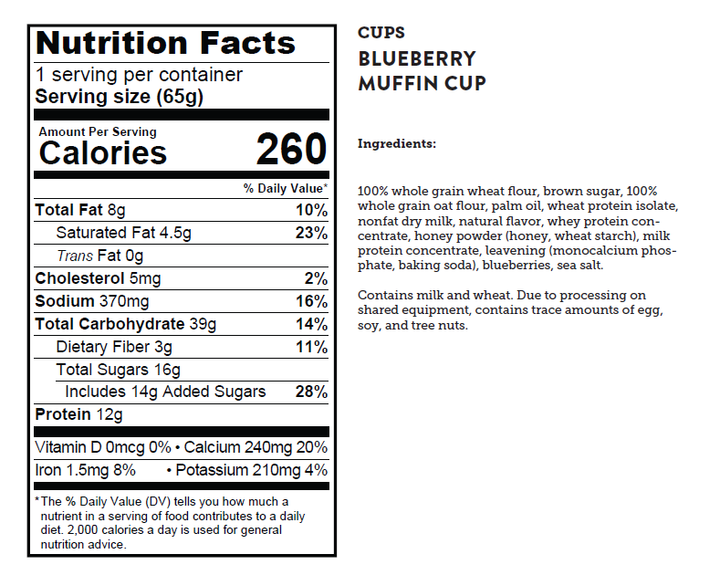 Kodiak Cakes Blueberry Minute Muffin-2.29 oz.-12/Case