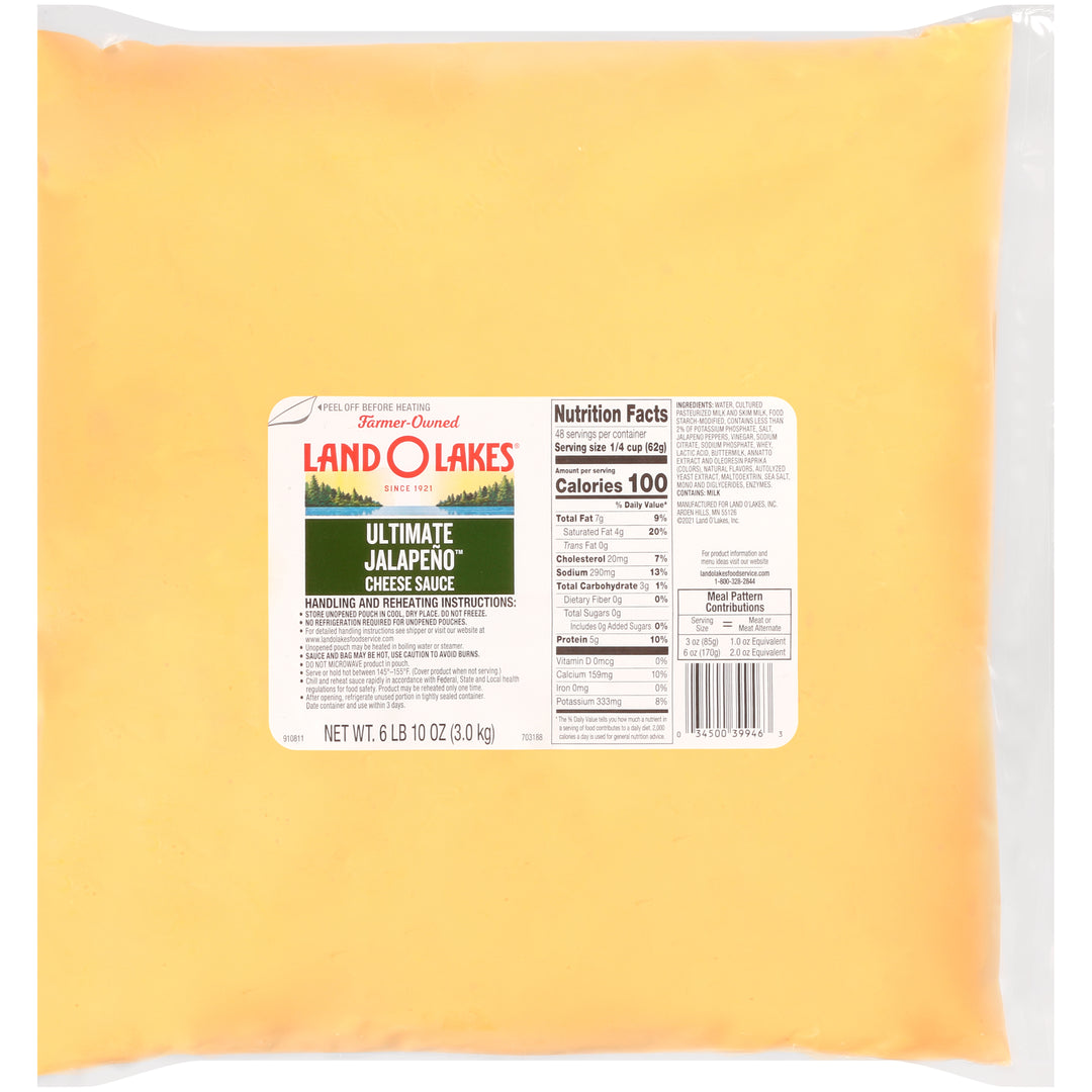 Land O Lakes Ultimate Jalapeno Cheese Sauce Pouch-106 oz.-6/Case