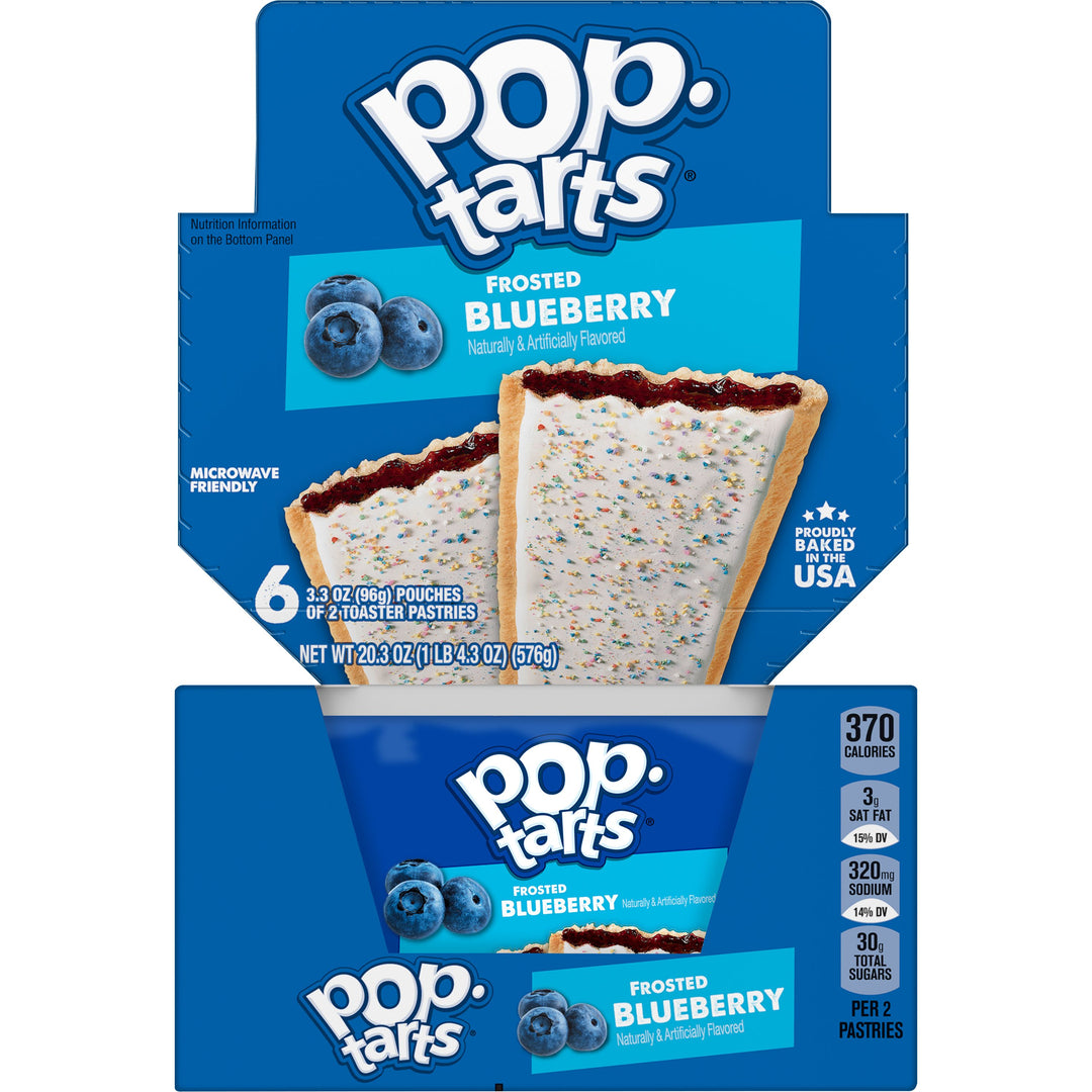 Kellogg's Pop-Tart Frosted Blueberry Two Count-3.3 oz.-6/Box-12/Case