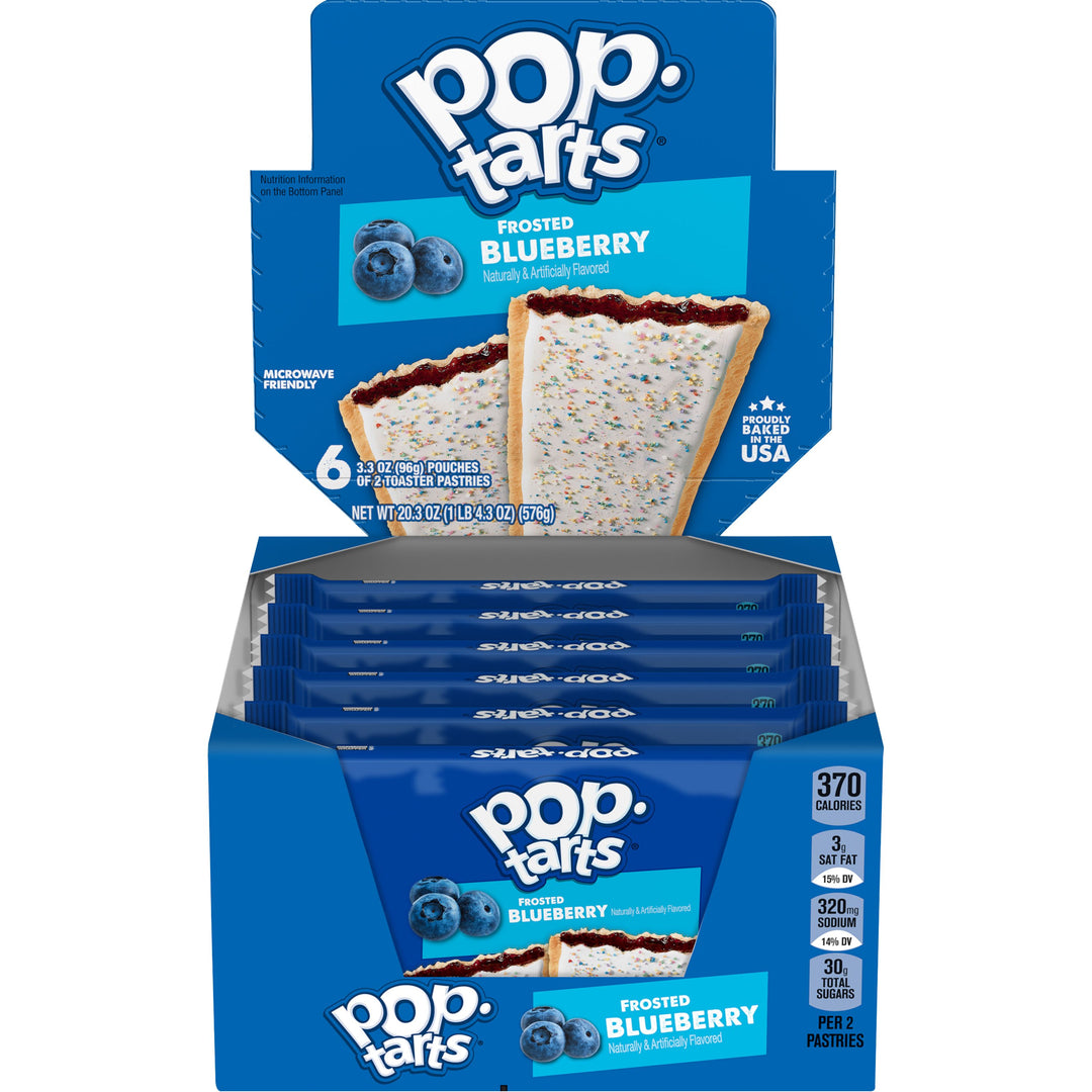 Kellogg's Pop-Tart Frosted Blueberry Two Count-3.3 oz.-6/Box-12/Case