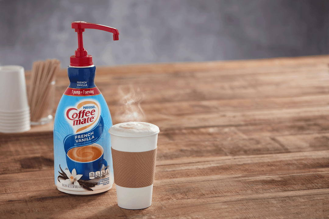 Coffee Mate French Vanilla Pump Concentrate Liquid Creamer-50.72 fl oz.-2/Case
