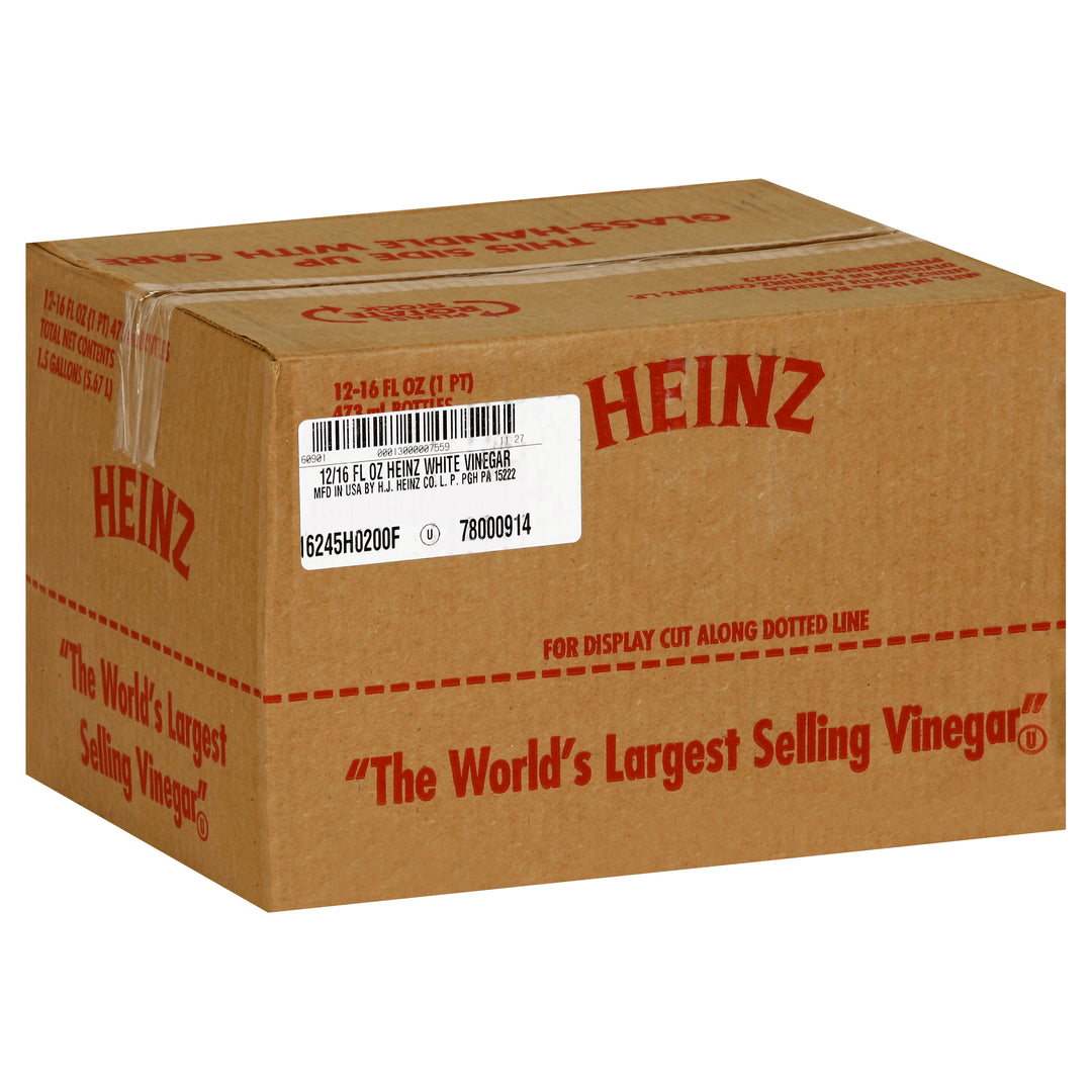 Heinz 5% White Vinegar Bottle-16 fl oz.-12/Case