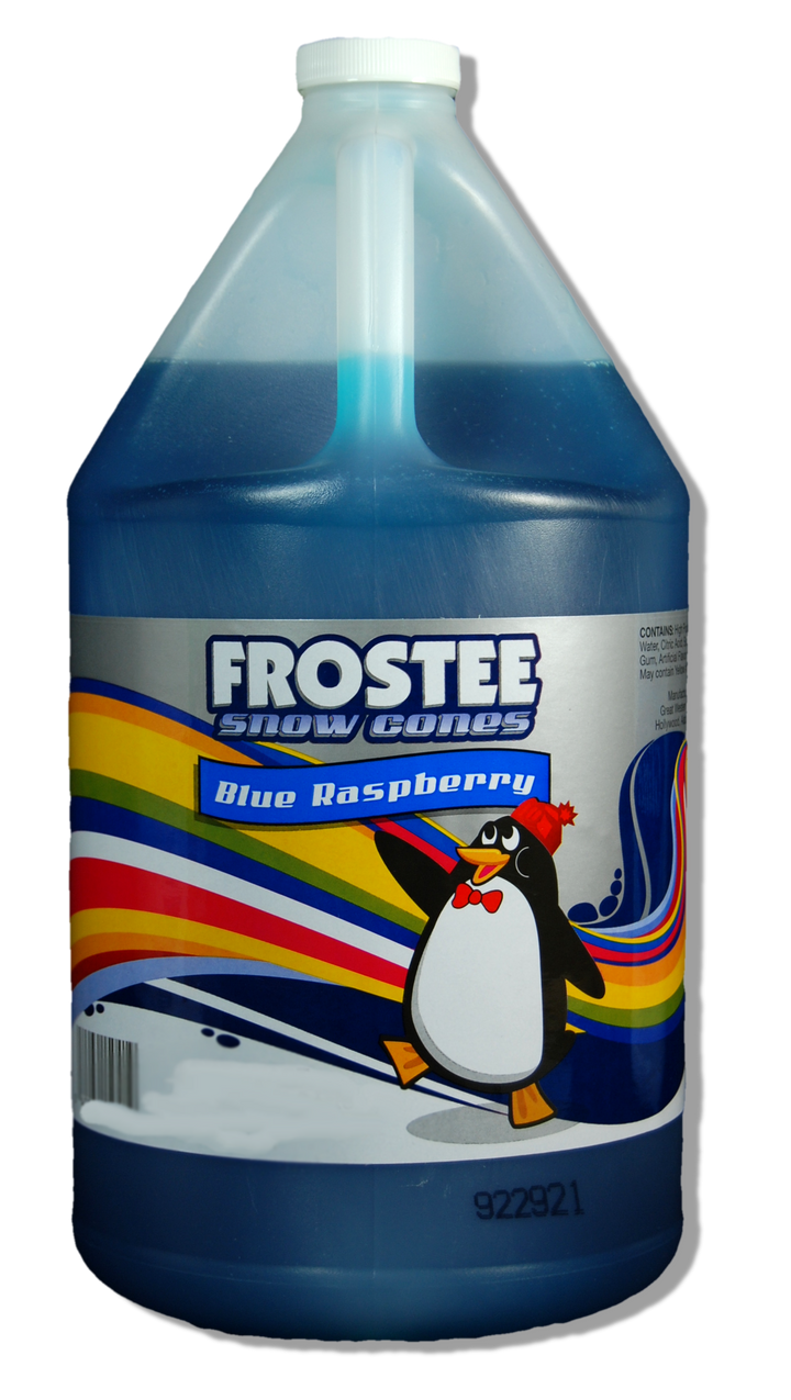 Frostee Snow Cone Syrup Blue Raspberry-1 Gallon-4/Case