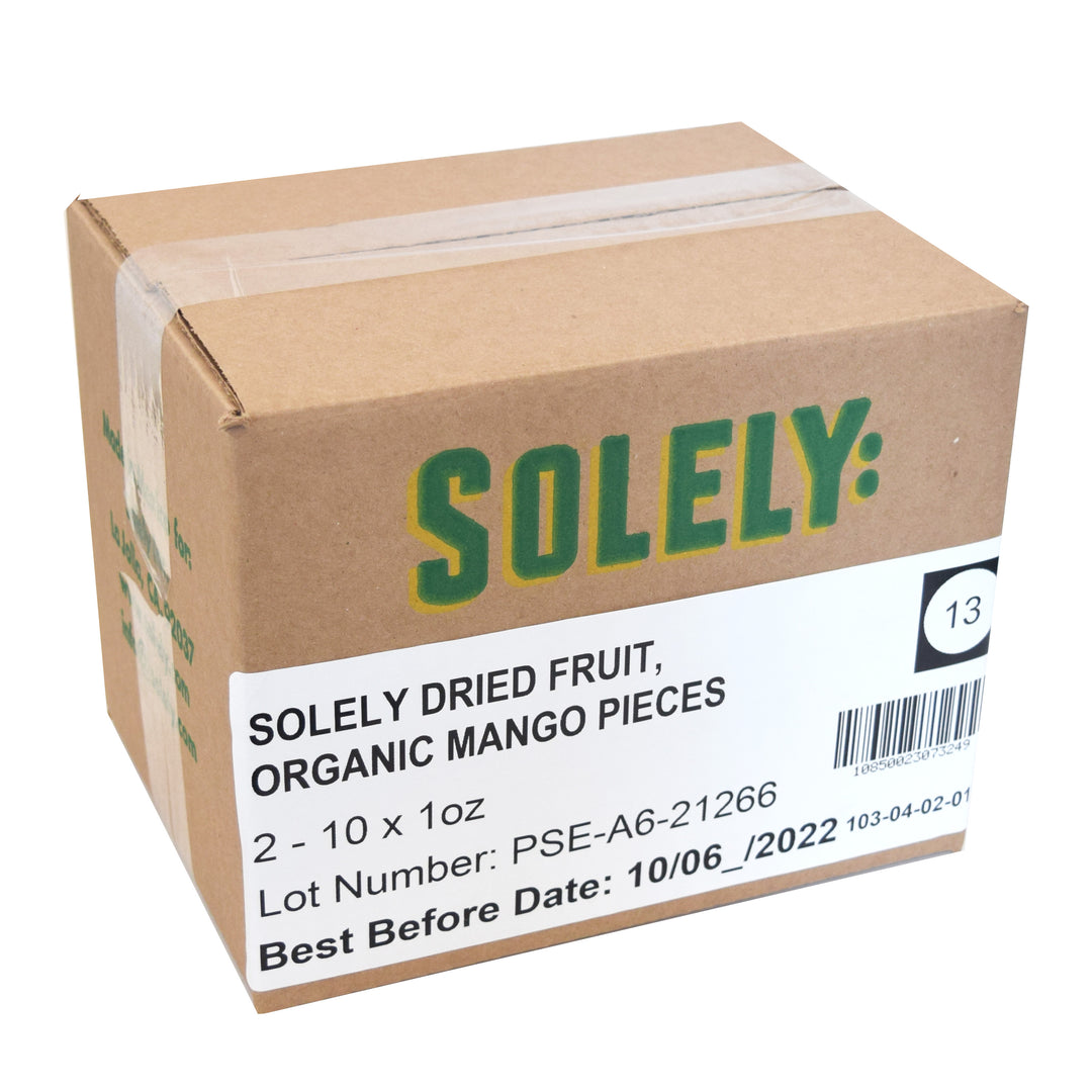 Solely Dried Fruit Mango Pieces-1 oz.-10/Box-2/Case