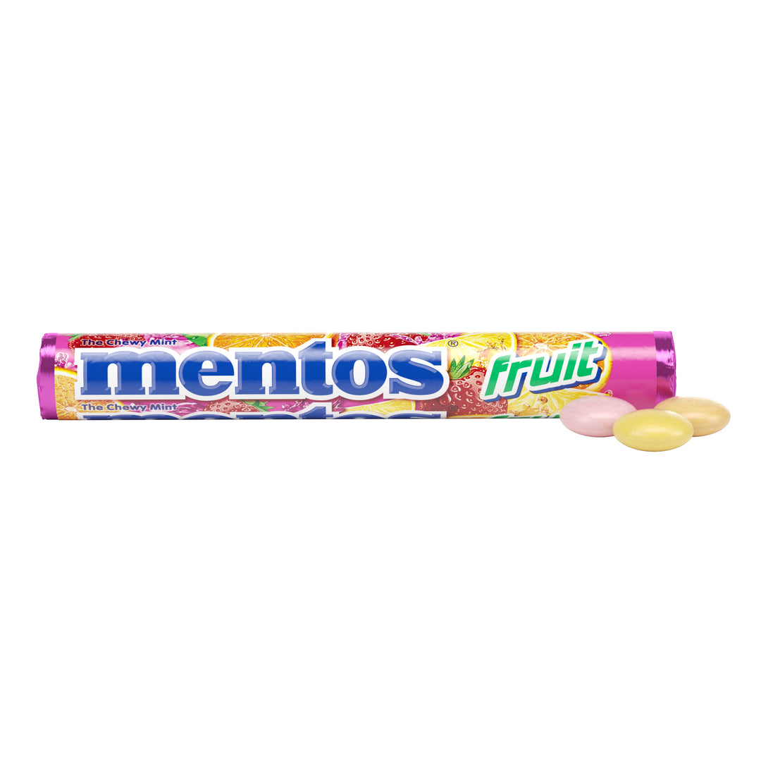 Mentos Vertical Showbox Mixed Fruit Candy-1.32 oz.-15/Box-24/Case