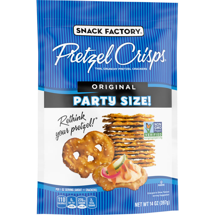 Snack Factory Pretzel Crisps Original-14 oz.-12/Case