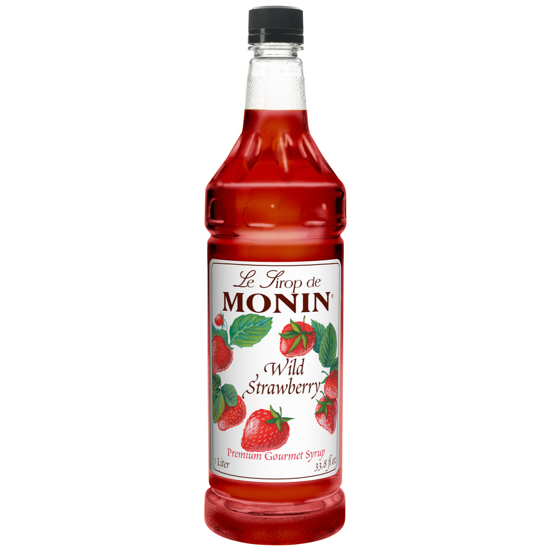 Monin Wild Strawberry Syrup-1 Liter-4/Case