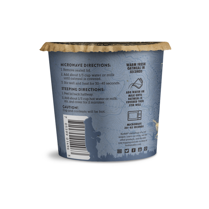 Kodiak Cakes Blueberry & Cream Oatmeal Cup-1.584 oz.-12/Case