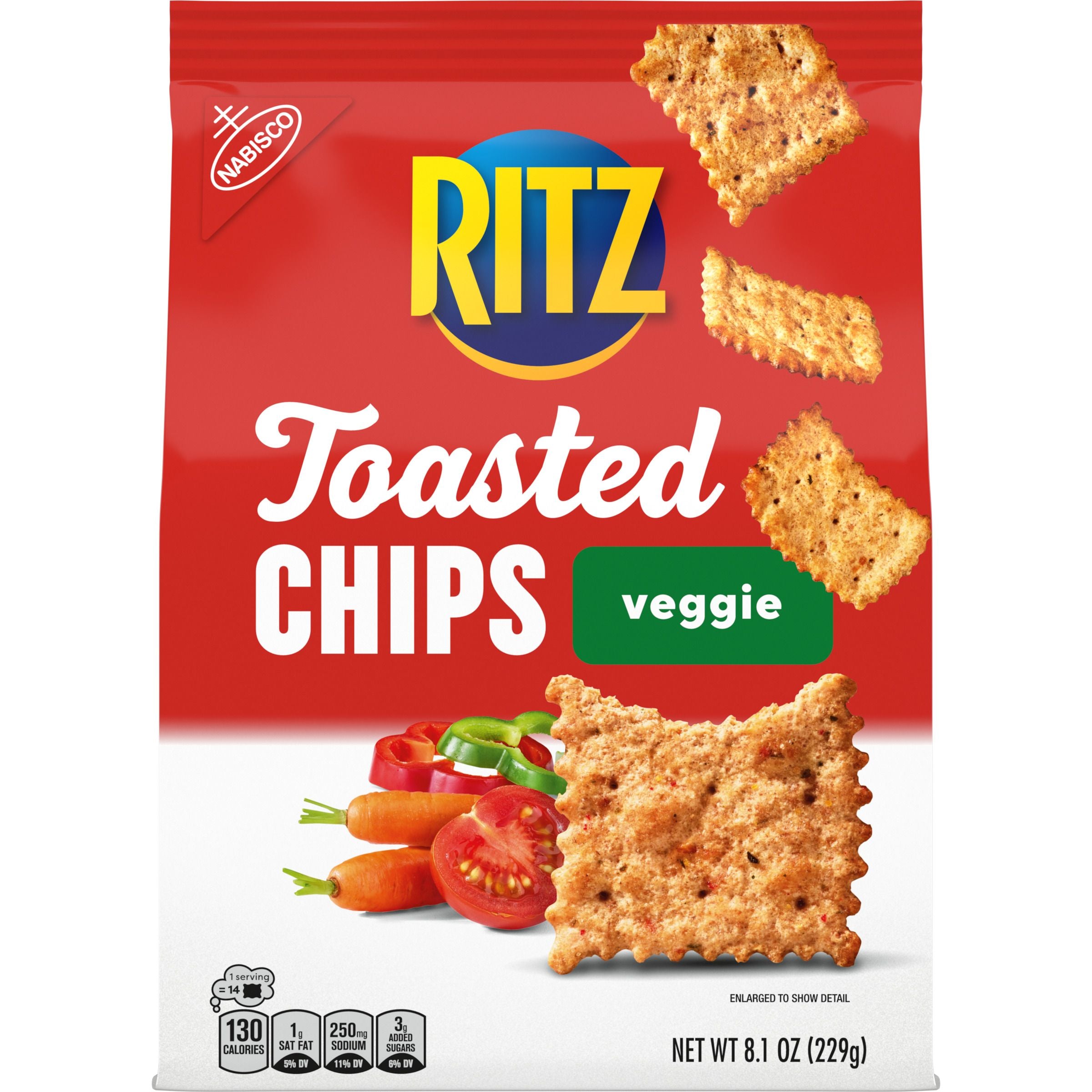 Ritz Wheat Thins Toasted Vegetable Chips-8.1 oz.-6/Case MPN# 05109