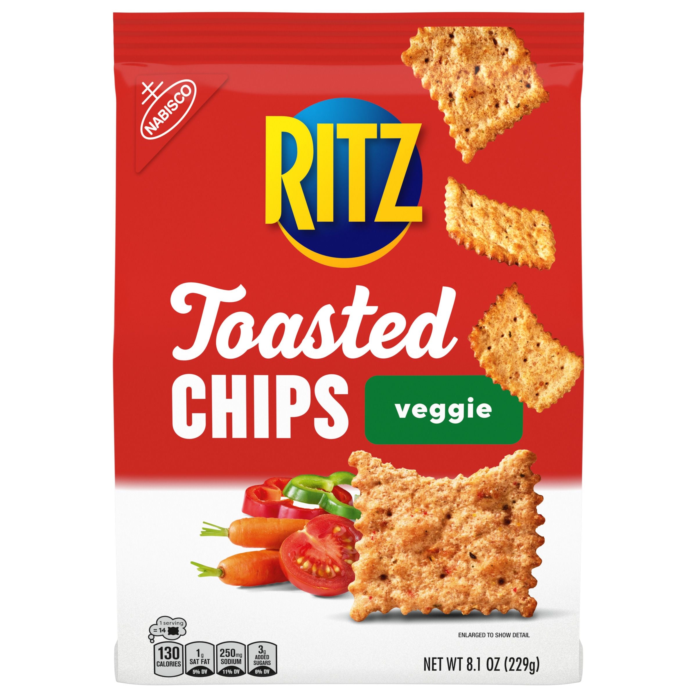 Ritz Wheat Thins Toasted Vegetable Chips-8.1 oz.-6/Case MPN# 05109
