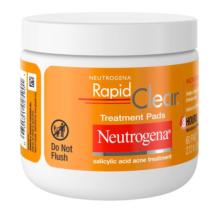 Neutrogena Rapid Clear Treatment Pads-60 Count-3/Box-4/Case