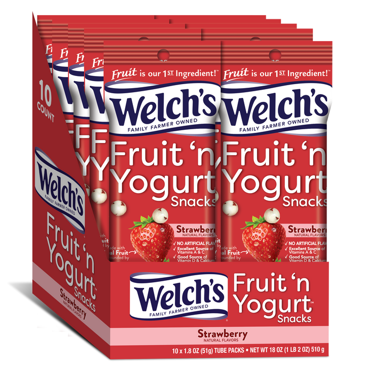 Welch's Fruit 'N Yogurt Strawberry-1.8 oz.-10/Box-4/Case