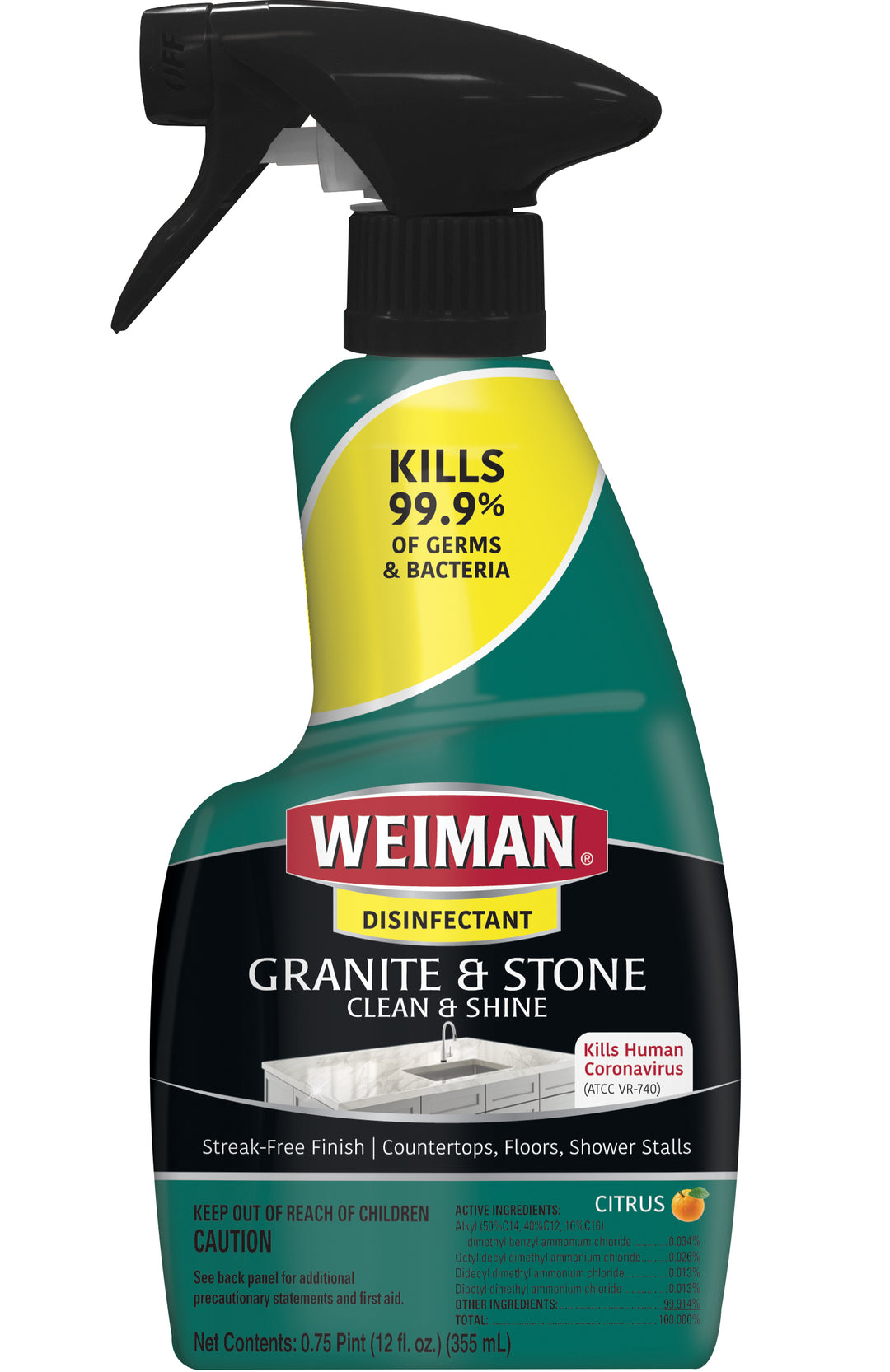 Weiman Granite Clean & Polish Trigger-12 fl oz.s-6/Case