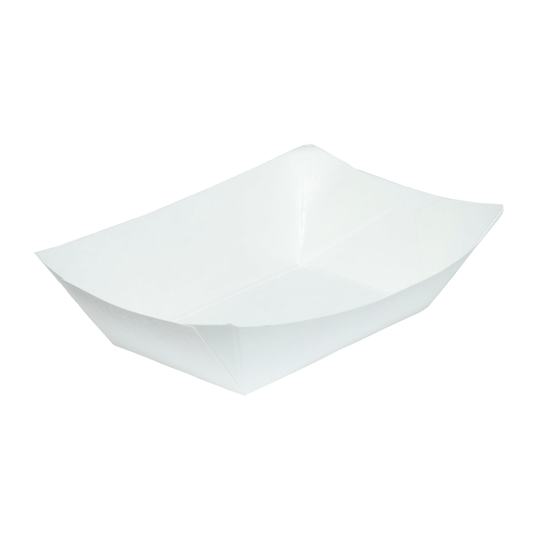 Kant Leek Dixie 1 Lb Polycoated White Food Tray-250 Count-4/Case