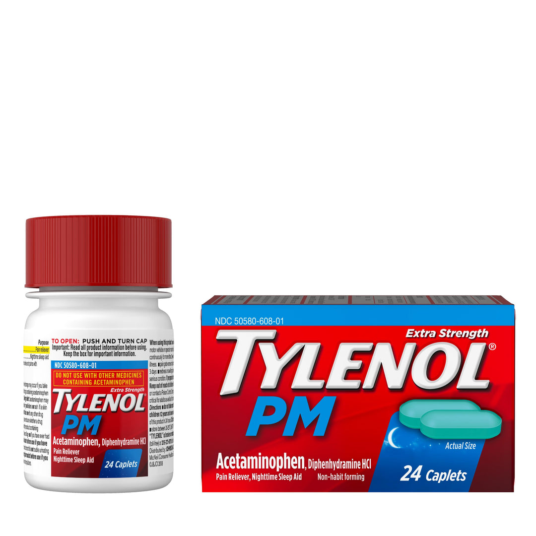 Tylenol Pm Extra Strength Caplets-24 Count-6/Box-12/Case