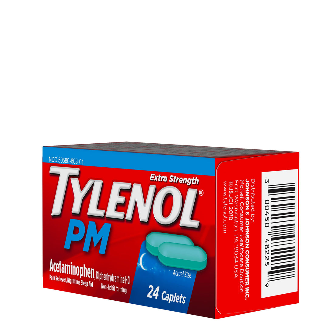 Tylenol Pm Extra Strength Caplets-24 Count-6/Box-12/Case