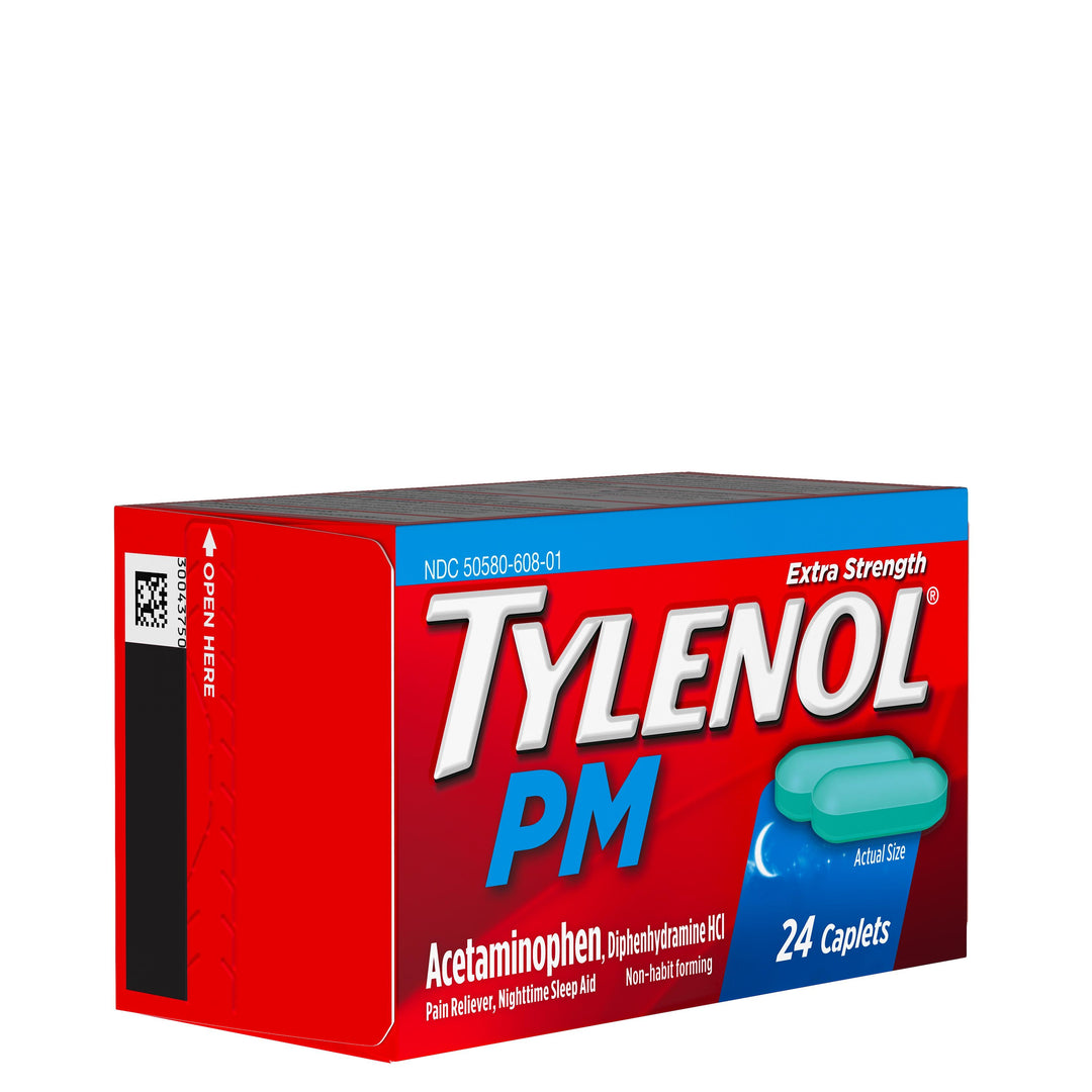 Tylenol Pm Extra Strength Caplets-24 Count-6/Box-12/Case