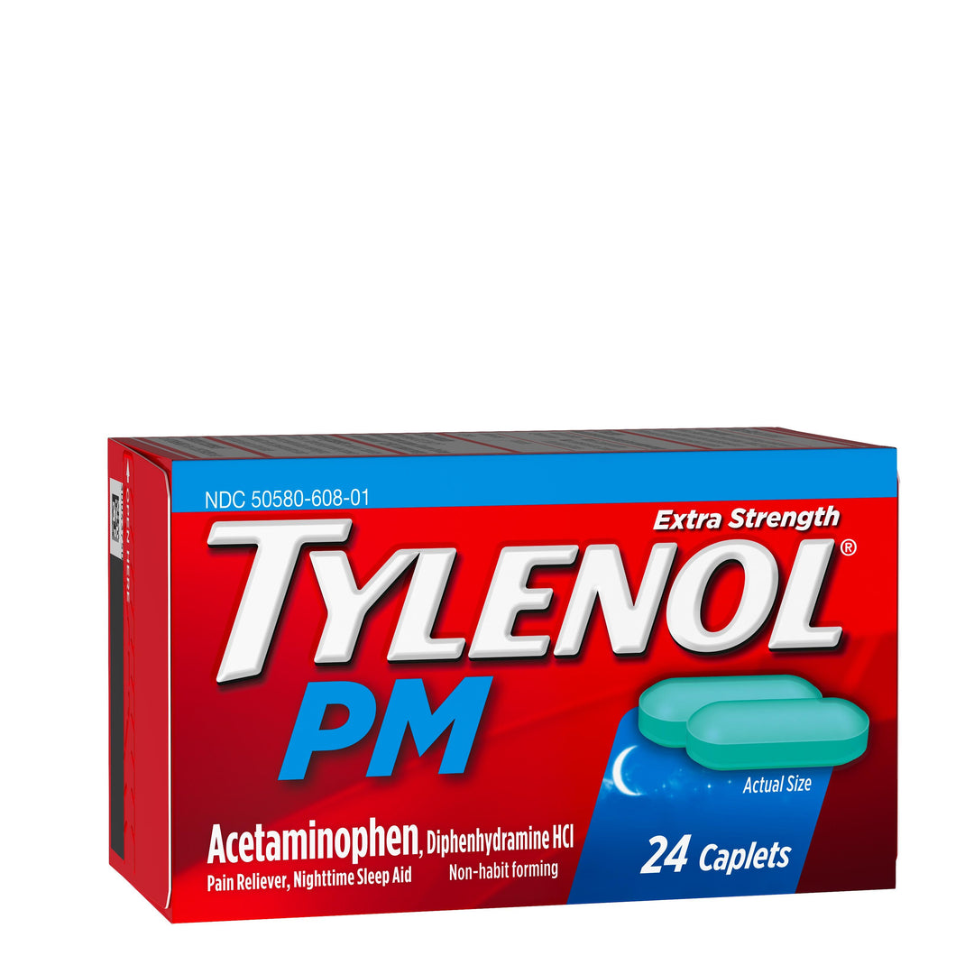 Tylenol Pm Extra Strength Caplets-24 Count-6/Box-12/Case