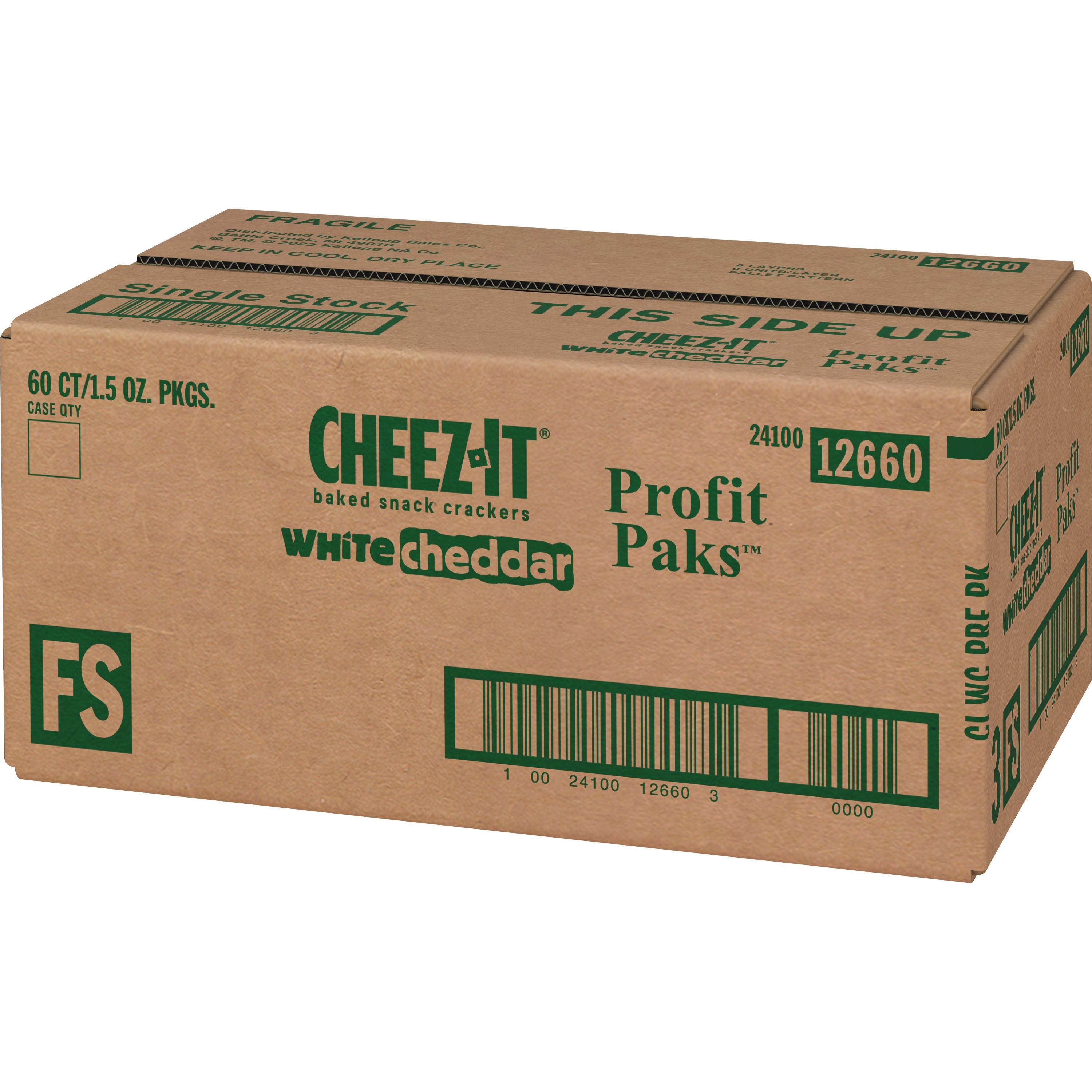 Cheez-It Profit Paks White Cheddar Crackers-1.5 oz.-60/Case MPN