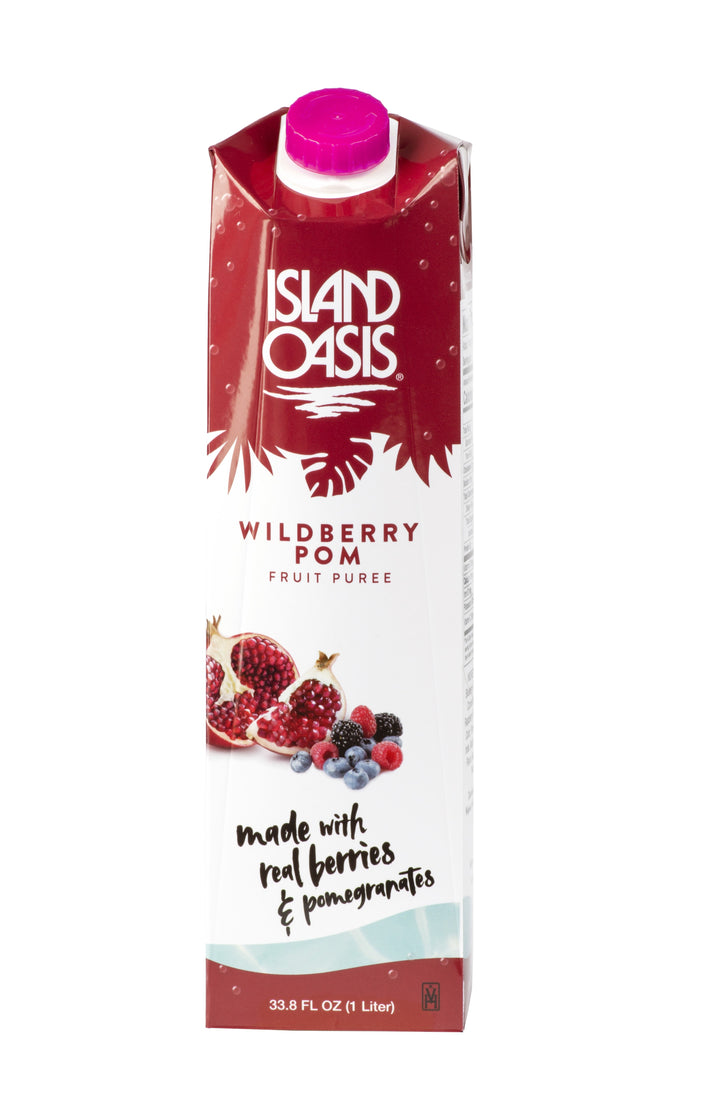 Island Oasis Wildberry Pomegranate Puree Mix-1 Liter-12/Case