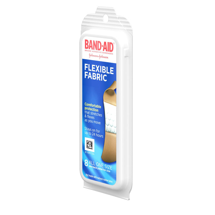 Band Aid Flexible Fabrics Travel Pack Bandages-8 Count-12/Box-6/Case