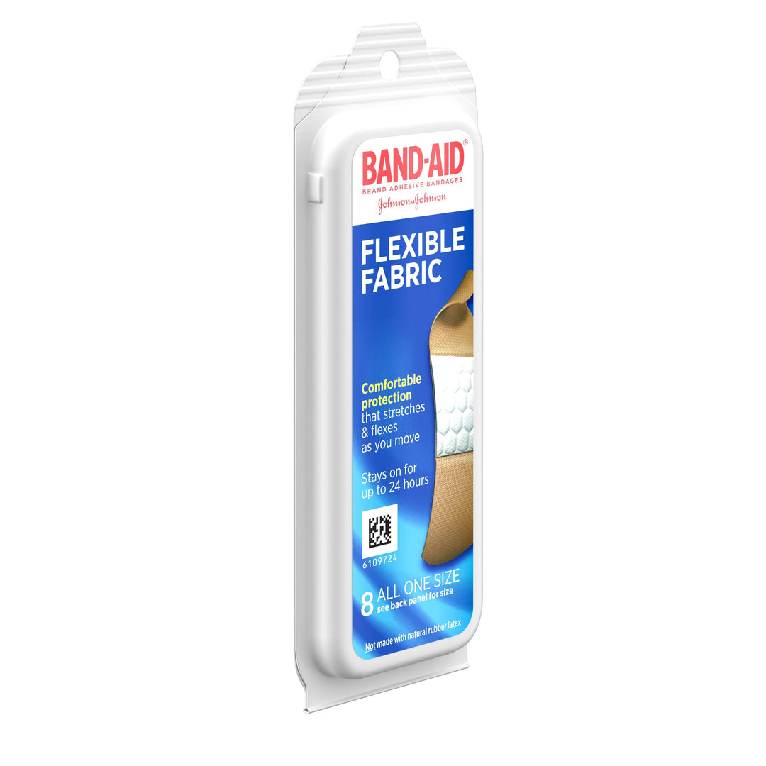 Band Aid Flexible Fabrics Travel Pack Bandages-8 Count-12/Box-6/Case