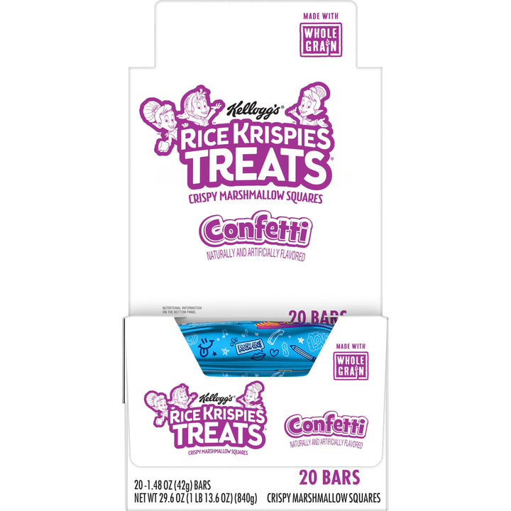 Kellogg's Rice Krispies Treats Squares Confetti-1.48 oz.-20/Box-4/Case
