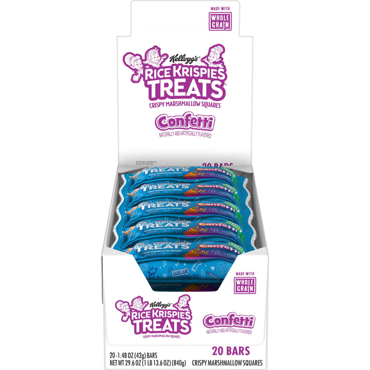 Kellogg's Rice Krispies Treats Squares Confetti-1.48 oz.-20/Box-4/Case
