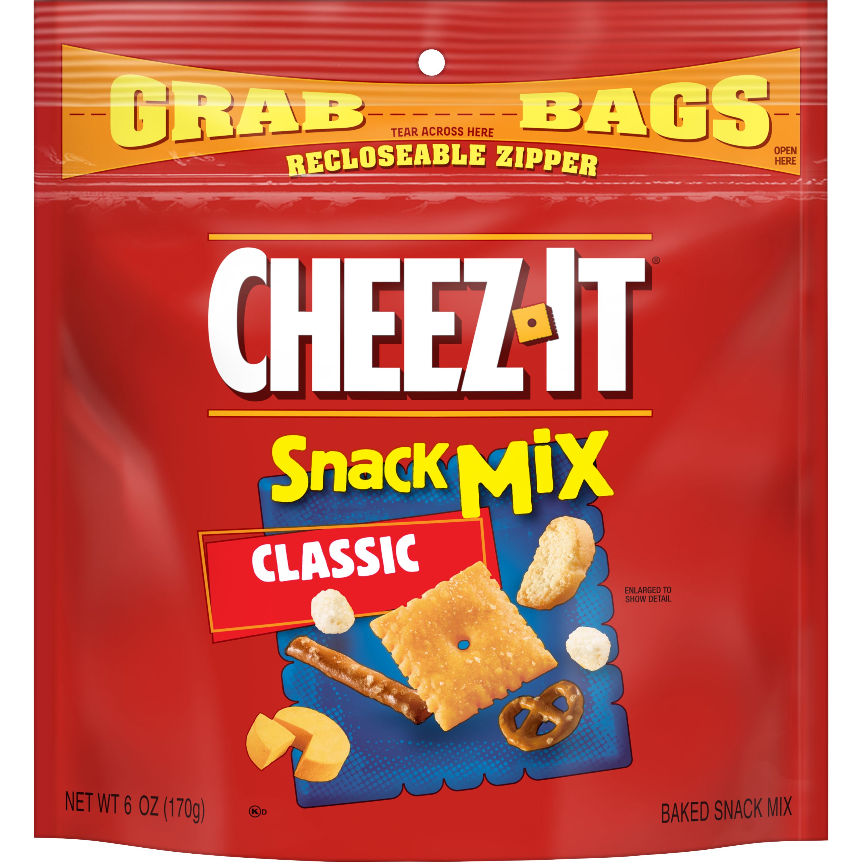 Cheez-It Grab Bag Reclosable Classic Snack Mix-6 oz.-8/Case MPN