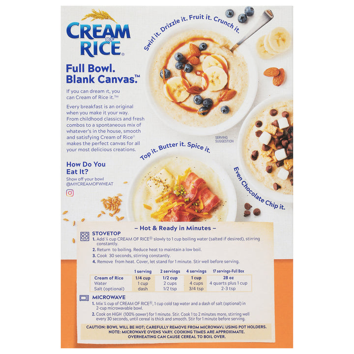Cream Of Rice Gluten Free Cereal-28 oz.-12/Case