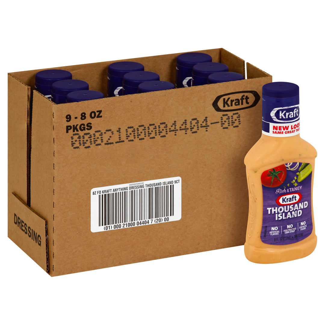 Kraft Thousand Island Dressing Bottle-8 fl oz.-9/Case MPN# 00021000044047 – Round Eye Supply Kraft Thousand Island Dressing Bottle-8 fl oz.-9/Case MPN# 00021000044047 – Round Eye Supply
