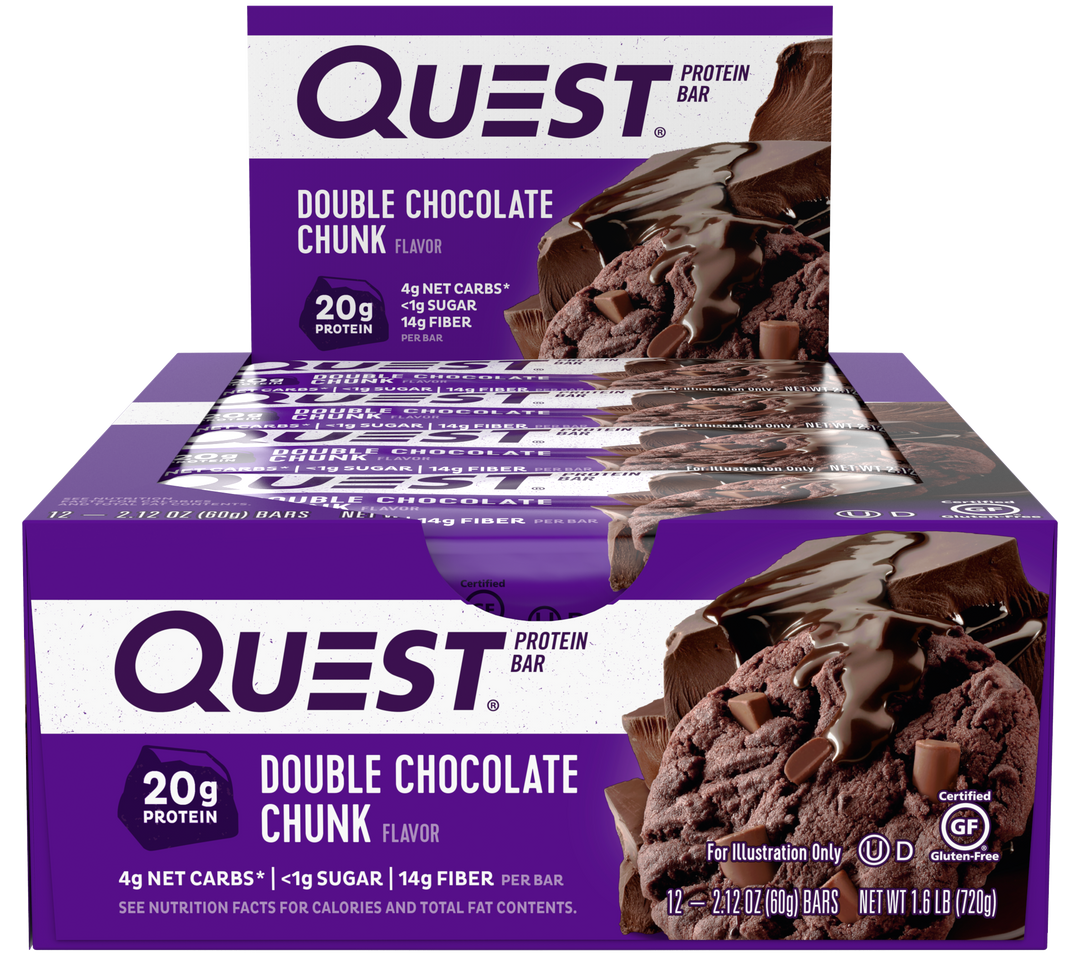 Quest Double Chocolate Chunk Bar-2.12 oz.-12/Box-12/Case