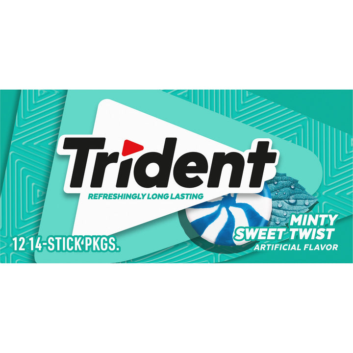 Trident Sugar Free-Sweet Twist-Mint Gum-14 Count-12/Box-12/Case