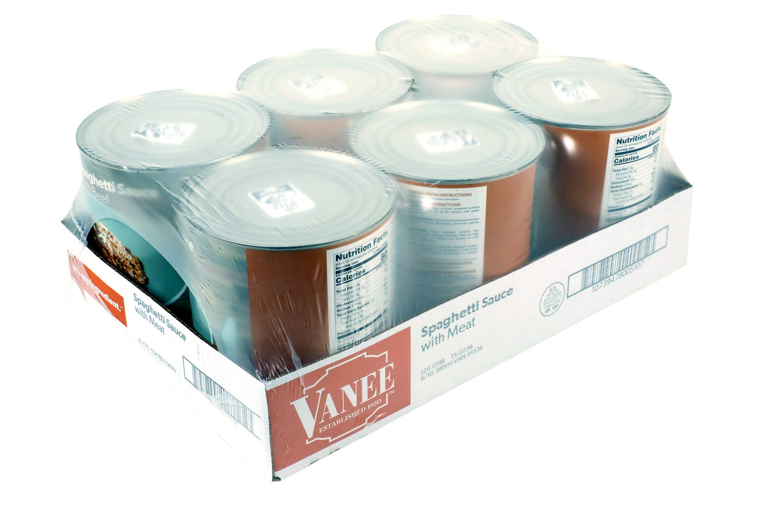 Vanee Spaghetti Sauce With Meat-105 oz.-6/Case