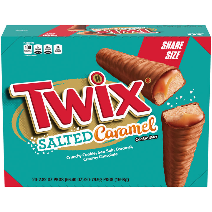 Twix Salted Caramel Share Size-2.82 oz.-20/Box-6/Case