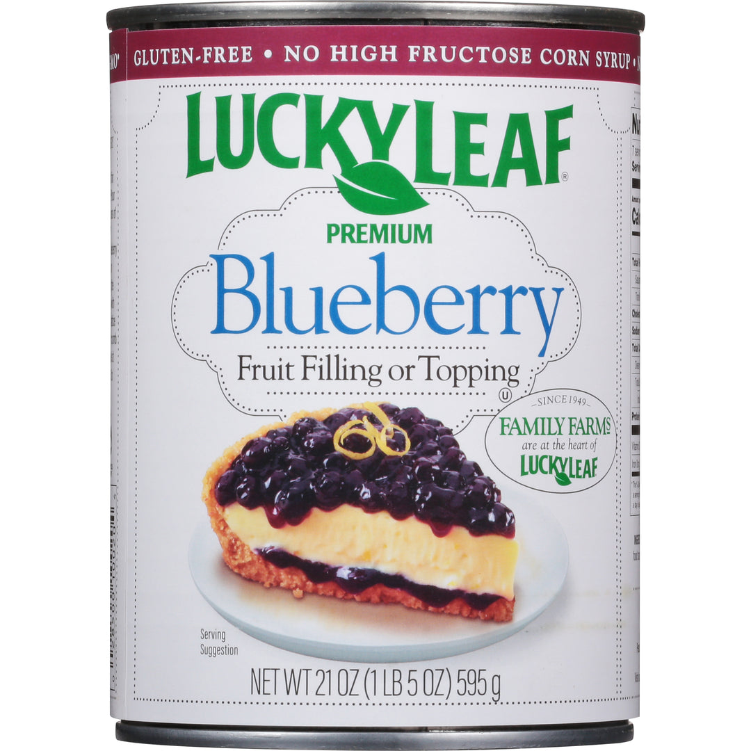 Lucky Leaf Pie Filling Premium Blueberry-21 oz.-8/Case