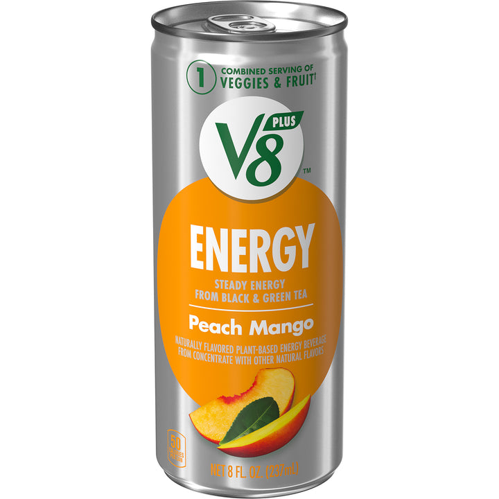 V8 Energy Peach Mango-8 fl oz.s-24/Case