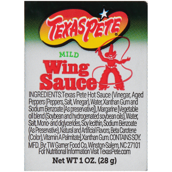 Texas Pete Mild Wing Sauce Single Serve-1 oz.-150/Case