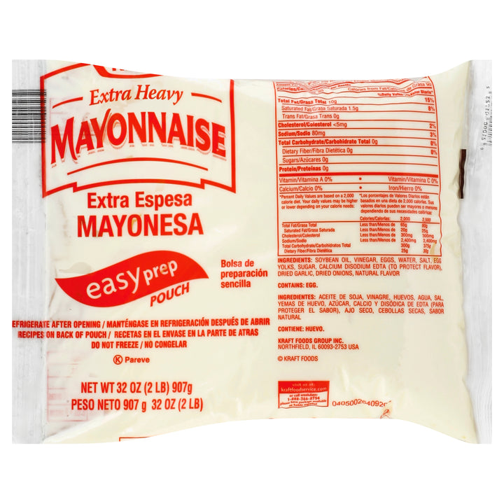 Kraft Extra Heavy Mayonnaise Bulk-2 lb.-16/Case