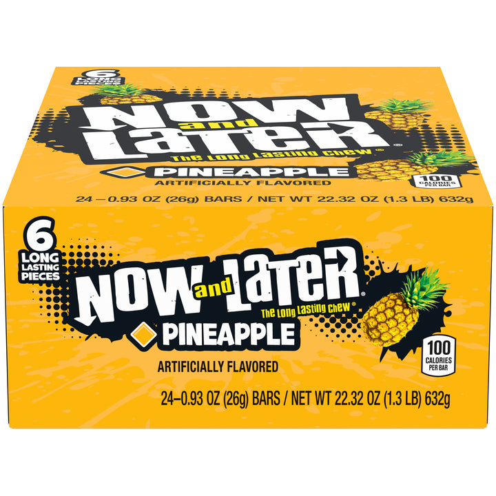 Now & Later Pineapple Chews-0.93 oz.-12/Case