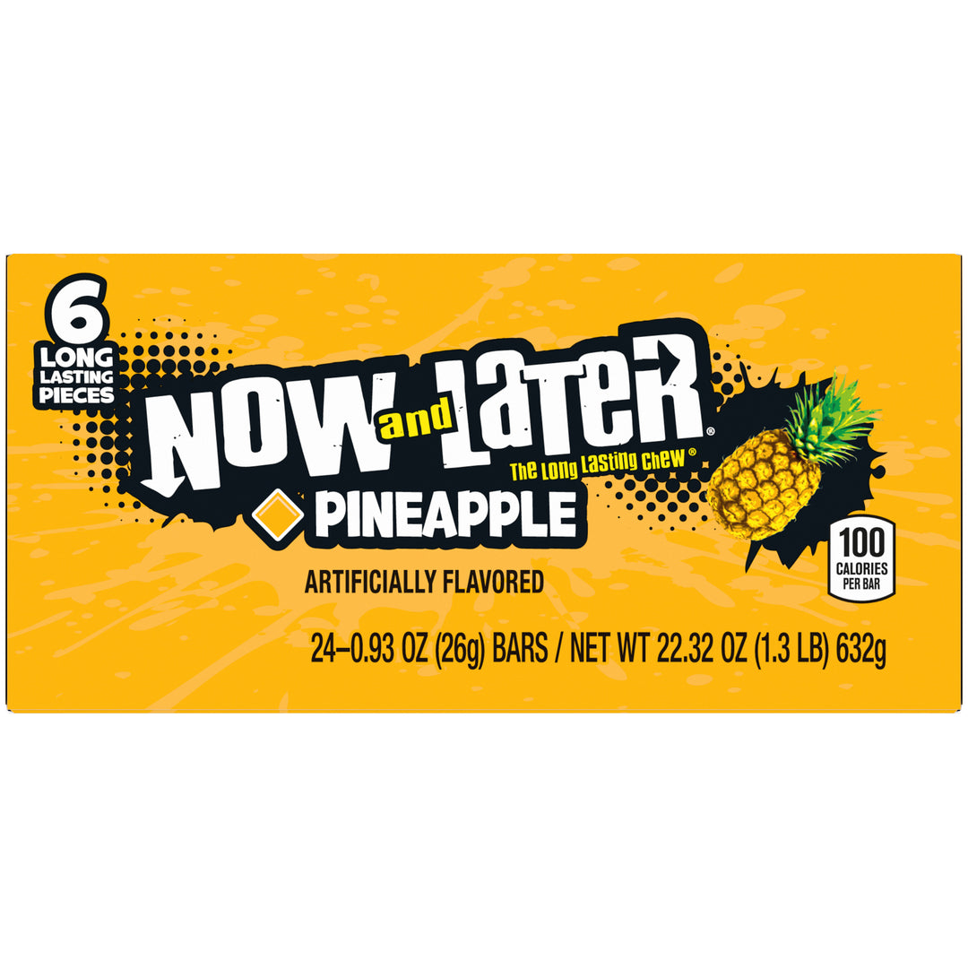 Now & Later Pineapple Chews-0.93 oz.-12/Case