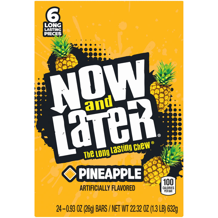 Now & Later Pineapple Chews-0.93 oz.-12/Case