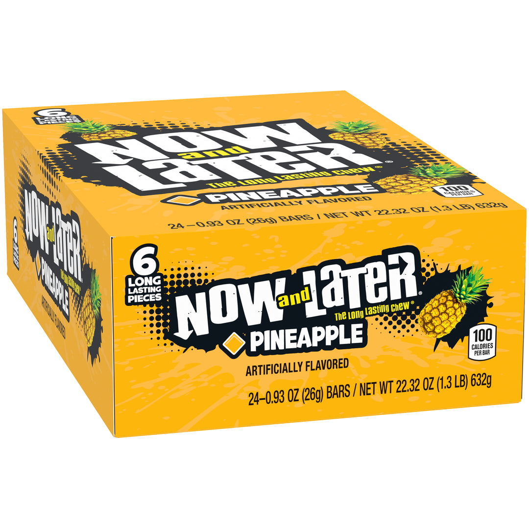 Now & Later Pineapple Chews-0.93 oz.-12/Case