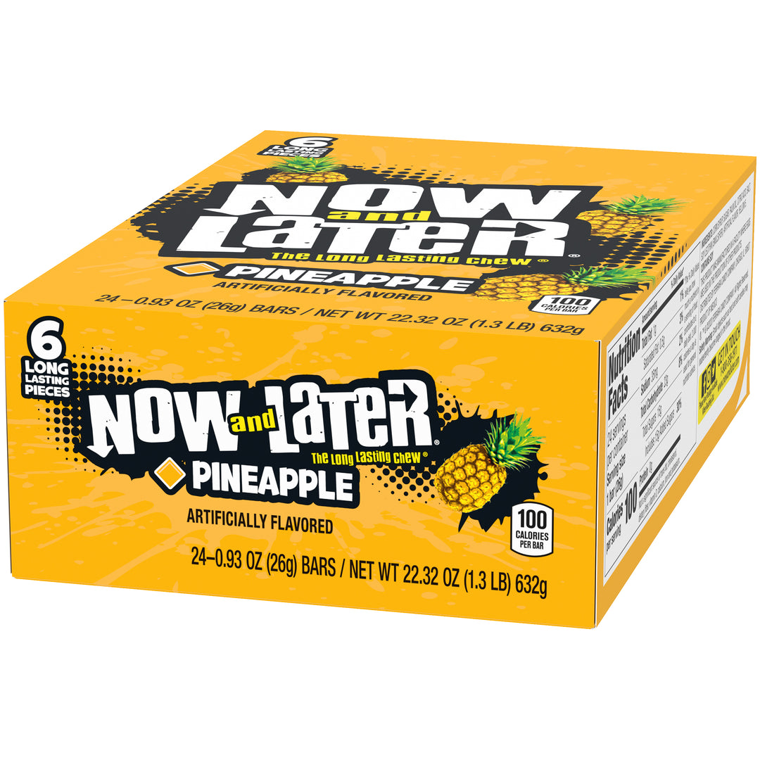 Now & Later Pineapple Chews-0.93 oz.-12/Case