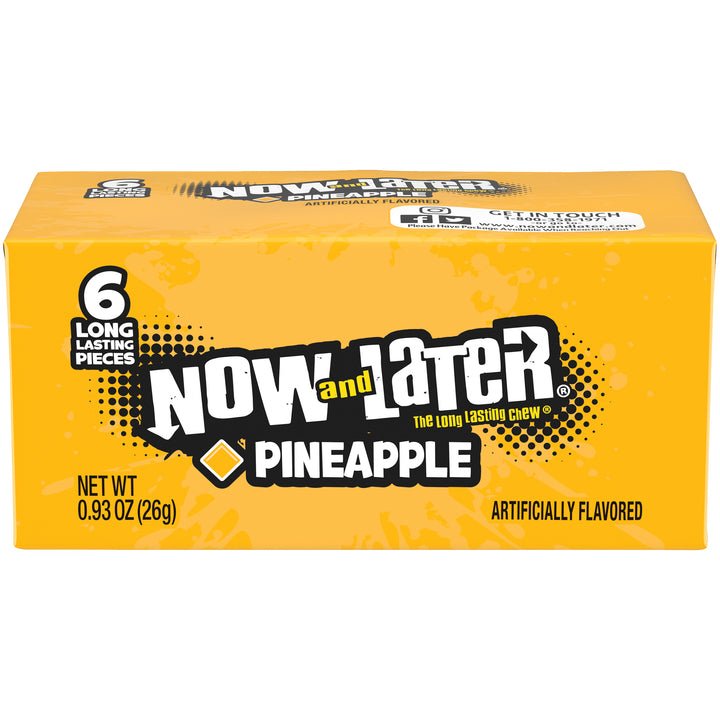 Now & Later Pineapple Chews-0.93 oz.-12/Case