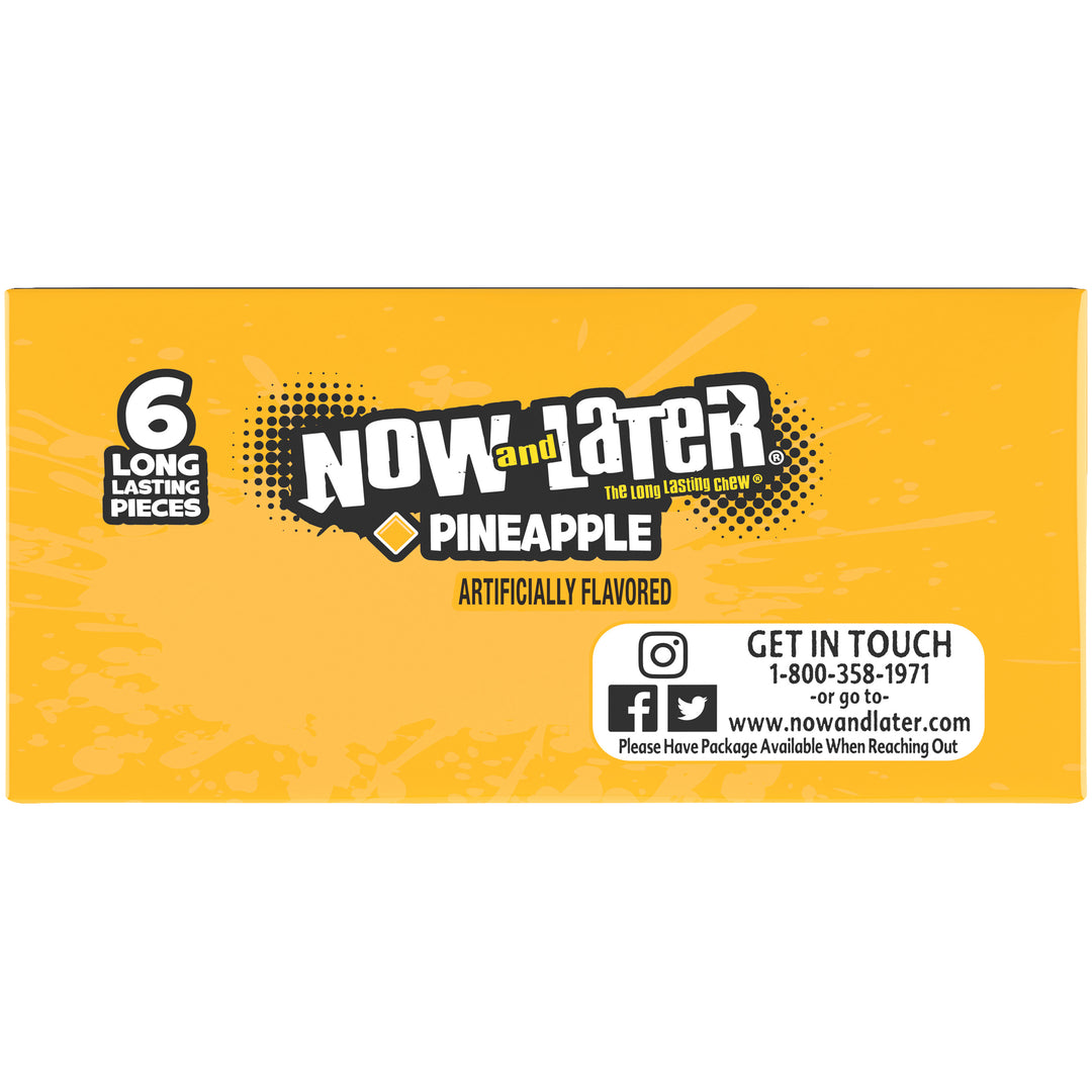Now & Later Pineapple Chews-0.93 oz.-12/Case